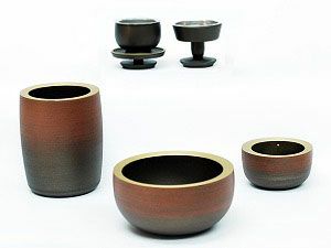 モダン仏具 ハーモニー 五具足 赤茶色 | 仏壇・位牌通販のふたきや