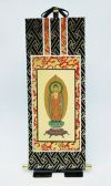 魅了 美品 掛け軸 紺紙 阿弥陀如来之図 年中掛け 縁起物 厄除け