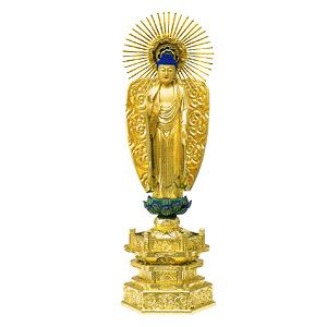 仏像 純金中七 阿弥陀如来像 浄土真宗本願寺派 （西） 肌粉 3.5～7.0