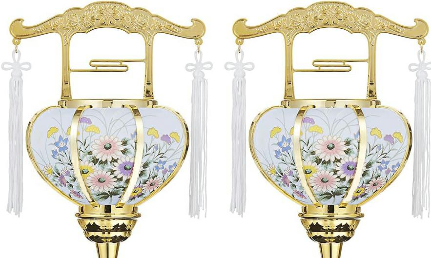 霊前灯 張 特小 ゴールド　対　アップ