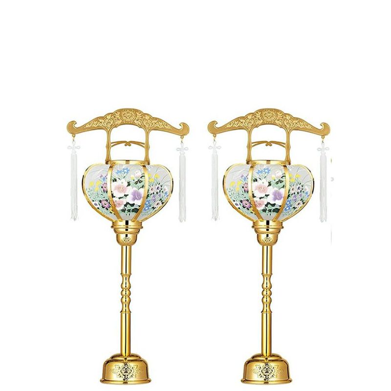 霊前灯 張3号　ゴールド　金色