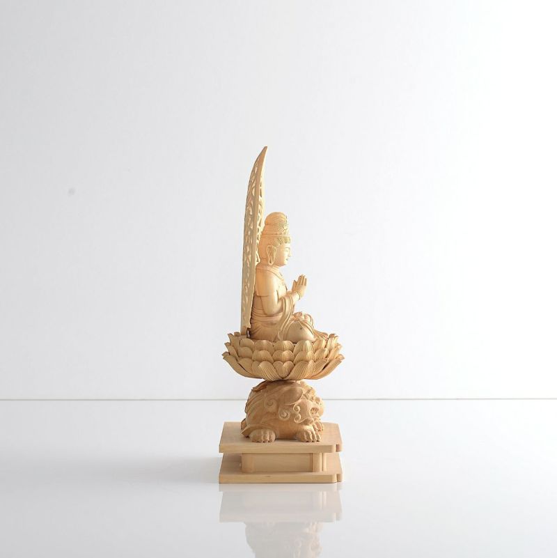 【フォロー割・新品】 普賢菩薩　文殊菩薩　柘植　総高さ約21.5㎝　仏像 セール中・新品】 普賢菩薩 文殊菩薩 柘植 総高さ約21.5㎝ 仏像