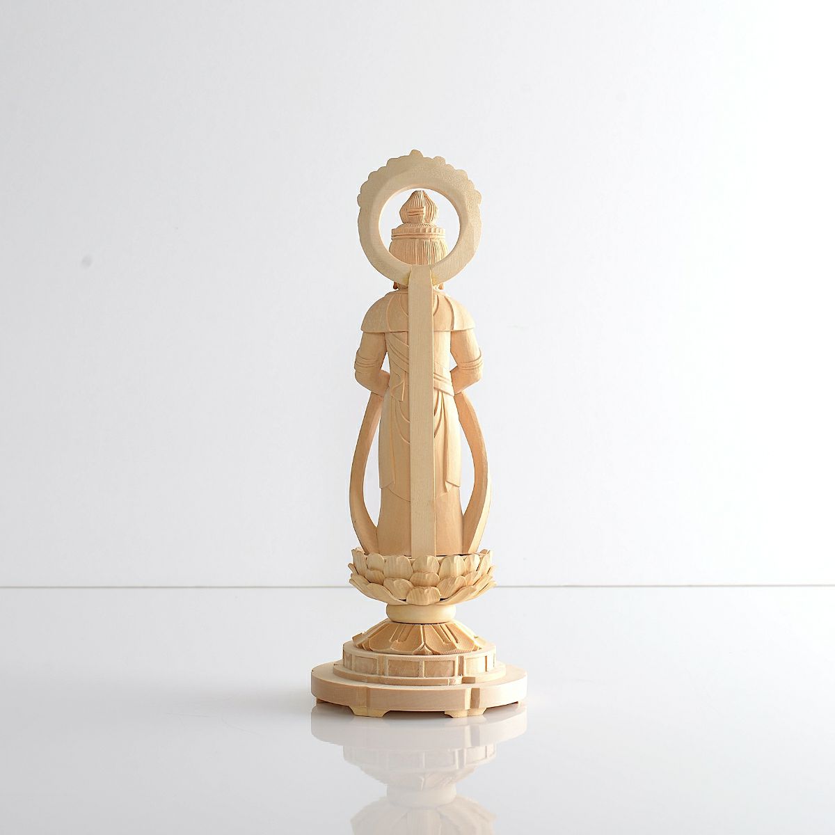 アウトレット品】観音菩薩像・勢至菩薩像 白木 4.0寸 | 仏壇・位牌通販