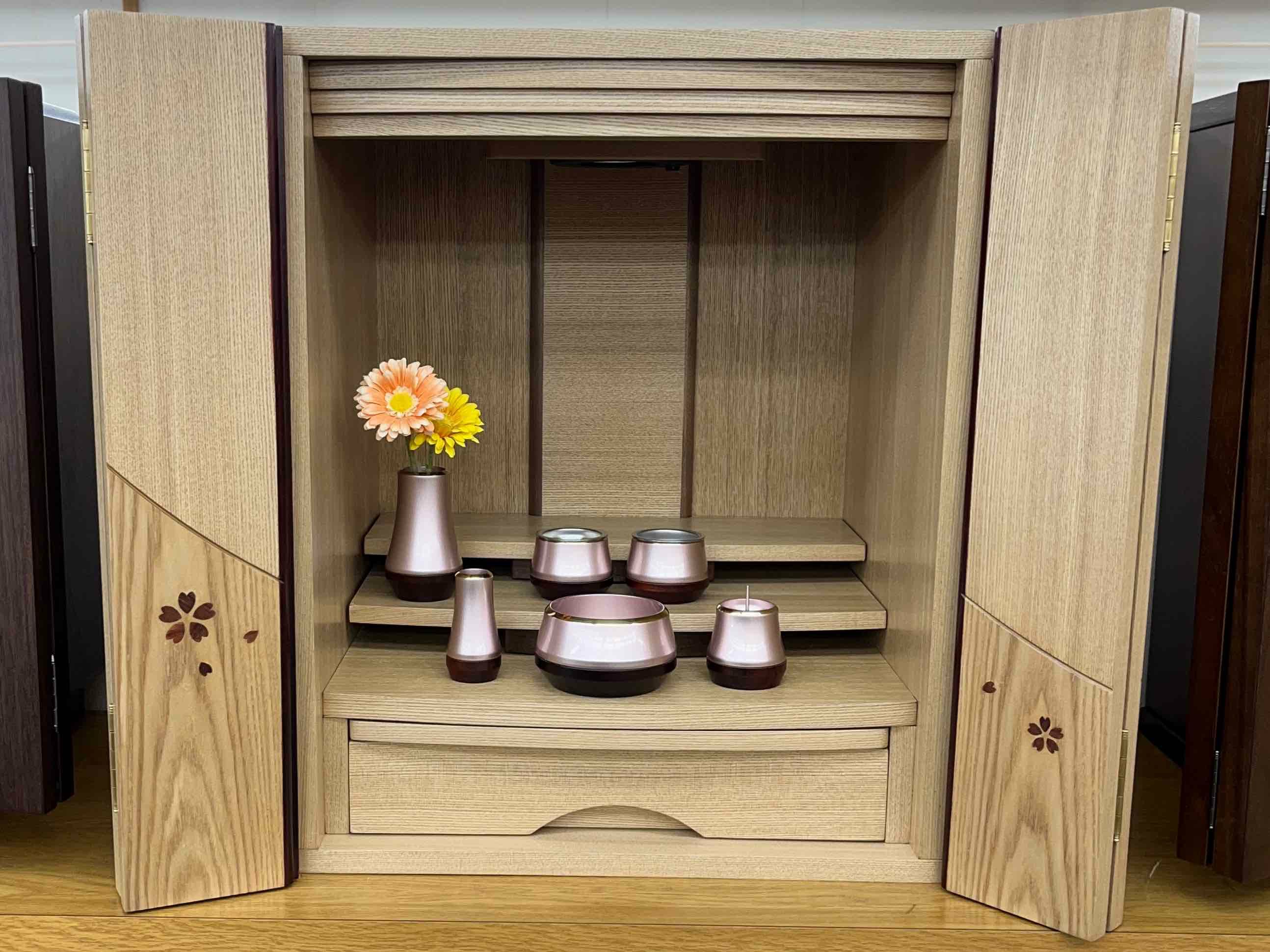 モダン仏具セット ロゼ 6点セット2色 | 仏壇・位牌通販のふたきや